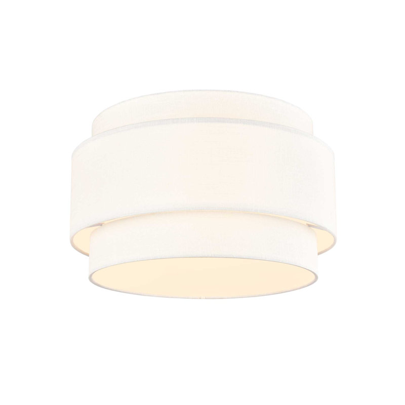 Simah Cotton Flush Mount, 7.2cm H x 16cm W x 16cm D