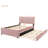 Full Size Velvet Upholstered Platform Bed With Twin Size Trundle-1476582060