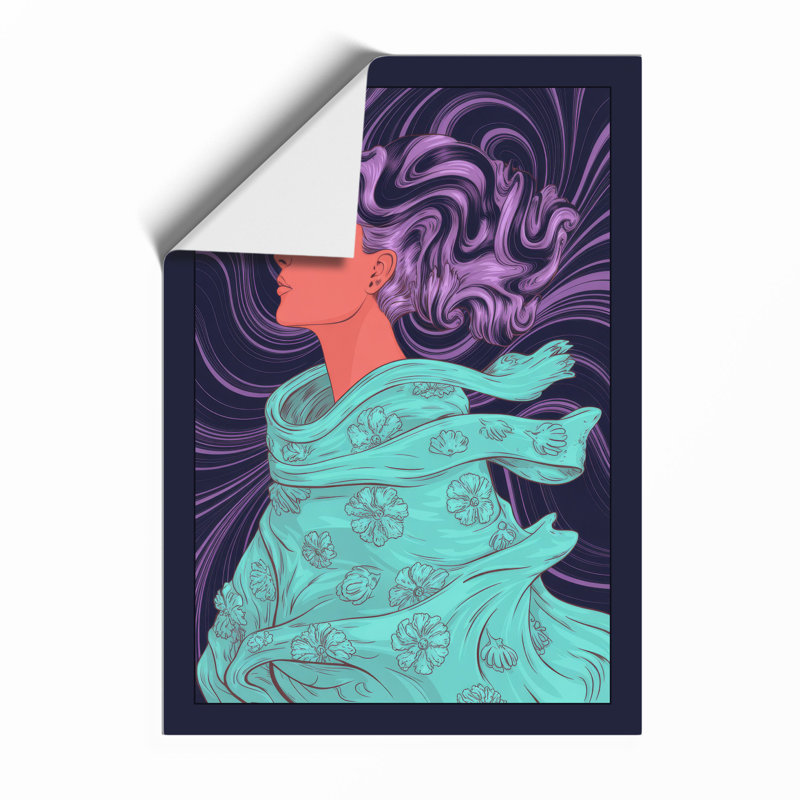 Psychedelic Profile Retro - Framed Print, Unframed, A3 - 42.0 x 29.7 cm