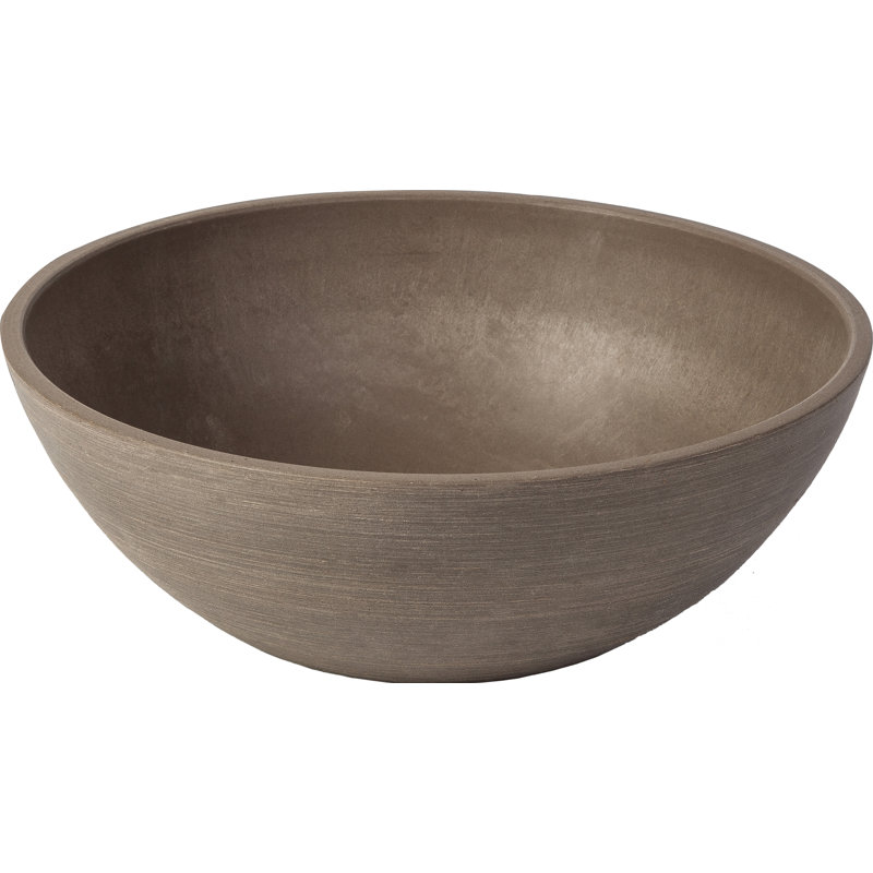 Ensemble de pots à fleurs en composite Cara, Taupe, H 4,75 po x l 12 po x P 12 po