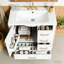 Meuble-lavabo moderne avec lavabo en céramique-601508725
