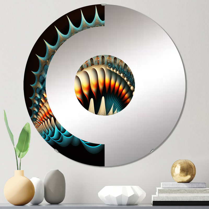 Bassevelde - Miroir mural demi-cercle, 31,4 po x 31,4 po