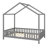 Playhouse-Themed Children's Bed with Integrated Canopy and High Barriers-240528976