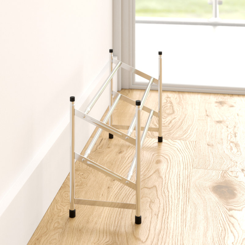 Chrome 2-Tier Extendable Shoe Rack