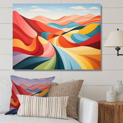 «Minimalist Multicolor Country Side Rolling II», art mural prairie