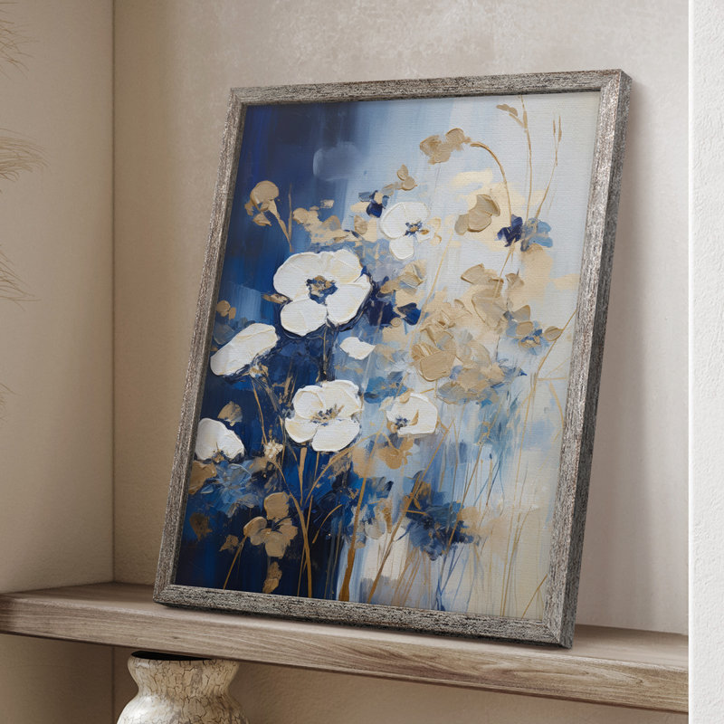 Reproduction encadrée FLORAL Series CCLXVI - bois massif, H 15 po x l 12 po