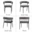  Taysia Modern Upholstered Chenille Dining Chairs Accent Chair with Metal Legs-1992219427