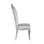 Ensemble de 2 chaises d'appoint crème et ivoire touffetées