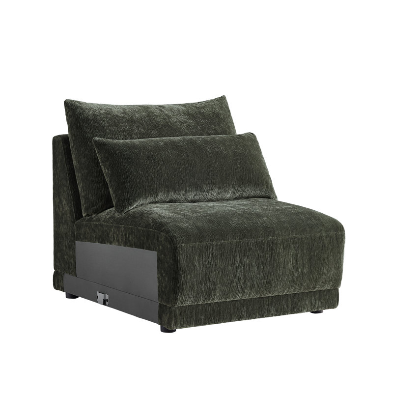 Armless Chair, Forest Green