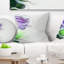 Magnifique rose bleue avec des feuilles - coussin à imprimé floral-30743928-30743932