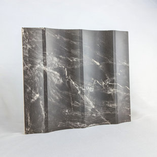 Fluted Black Marble Wall Paneling (3-pack)