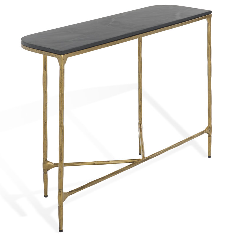 Janowsky Metal Console Table, Black