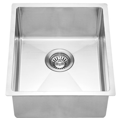 17" L x 15" W Handmade Table Sink Single Bowl 304 Stainless Steel Kitchen Sink