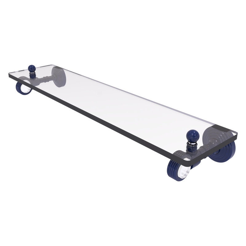 Tablette flottante Pacific Grove, H 3,2 po x l 22 po x P 5,1 po, Bleu méditerranéen