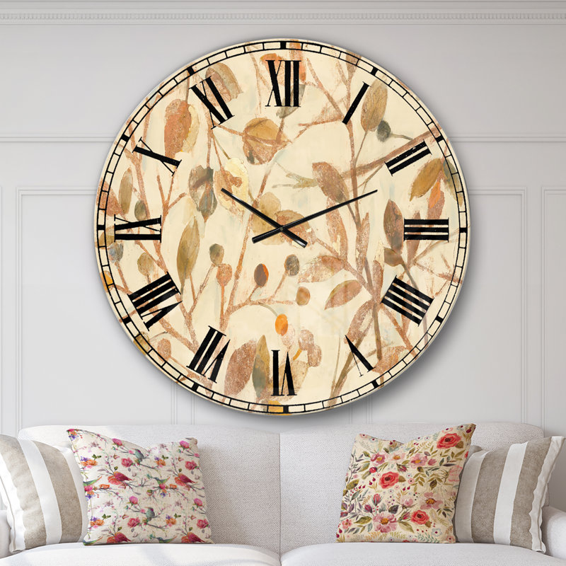 Swigart Copper Branches Composition - Horloge murale maison de campagne, Surdimensionné