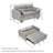 Modern 55" 3-in-1 couch folding sofa bed with two lumbar pillows for living room and office-1348833208