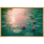 Doux étang de lotus rose au coucher du soleil, reproduction d'art sur toile encadrée dans la chambre principale-136916556-136916555