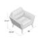 Fauteuil rembourré avec dossier touffeté de 37 po de largeur Merrylite, bleu-836379077