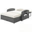 Chaise longue double en osier PE avec coussin moelleux-915311384