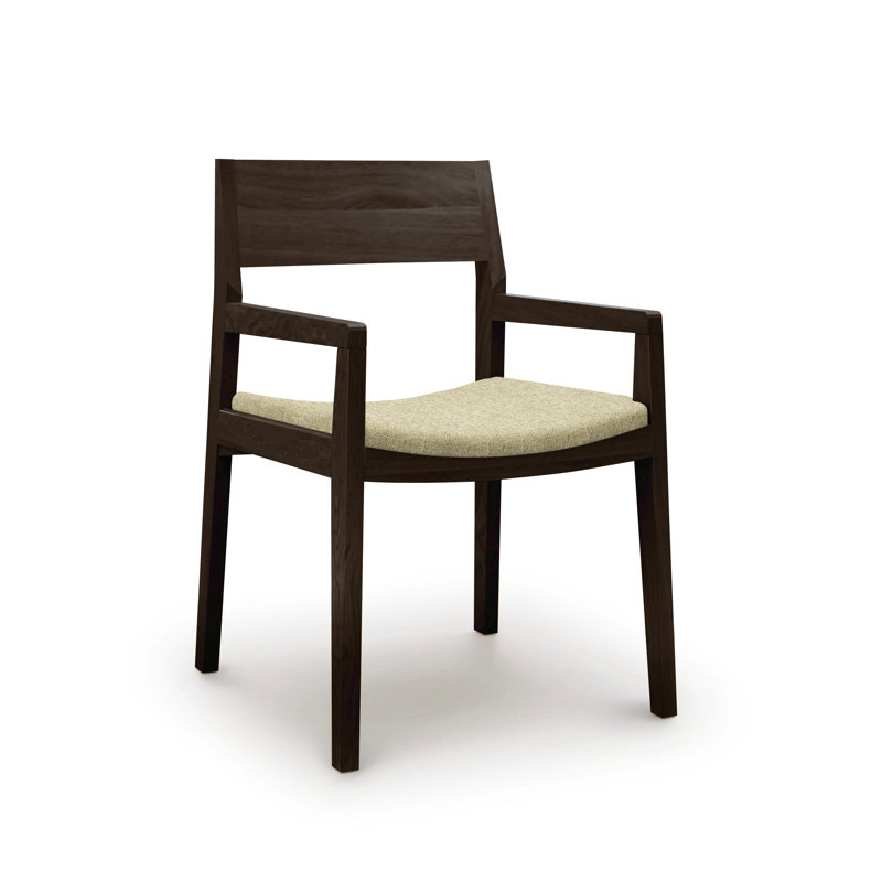 Iso Microsuede Arm Chair, Onyx Microsuede, Smoke Cherry