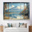 «White Winter Mount», ensemble d'art mural japonais-107195297-107195303