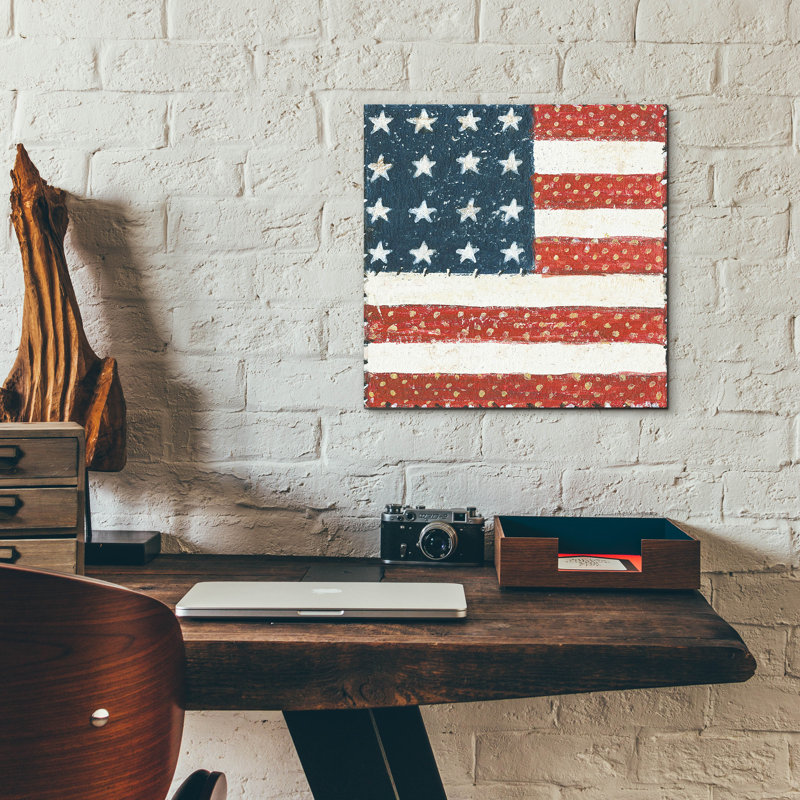 «Augusta Americana Quilt 4» par August Carter, H 12 po x l 12 po x P 0,13 po