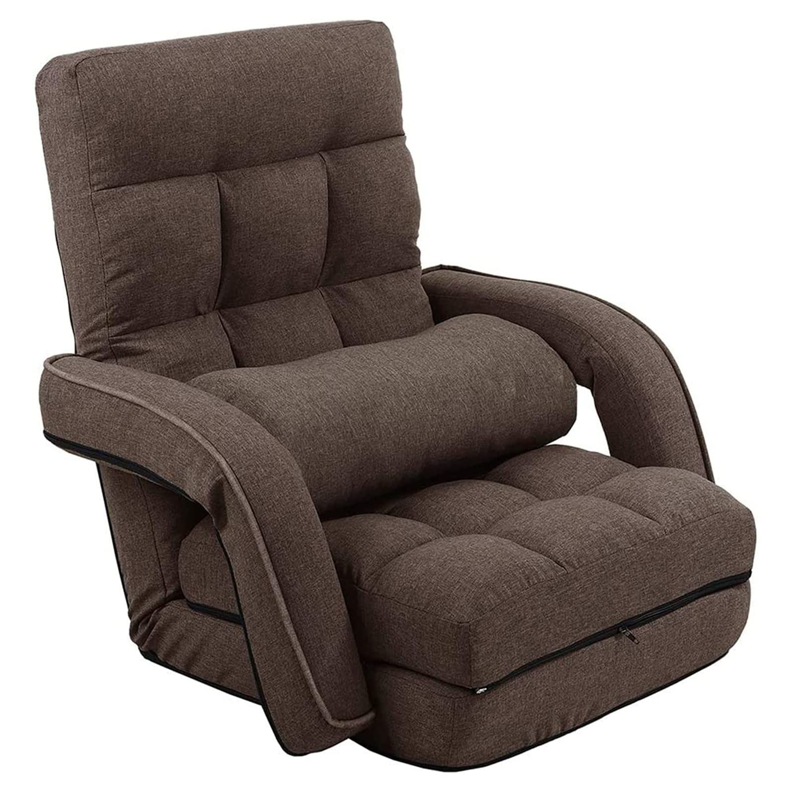 Ebern Designs Reclining Floor Gaming Chair Foldable Chaise Lounge Game Chair For Adults With Armrest | Wayfair