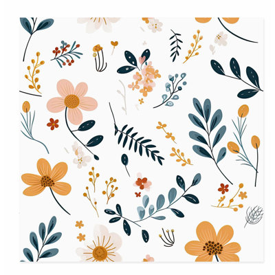 «Floral Wildflower Symphony», reproduction d'art non encadrée scandinave