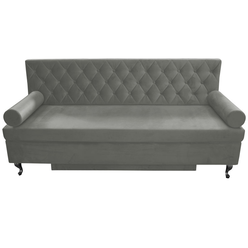 Glamour 3 Seater Sofa Bed, Grey