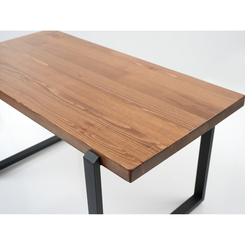 Table basse rustique en bois massif, 101,6 cm x 54,1 cm, couleur noyer, pour salon, 99 cm de longueur, finition