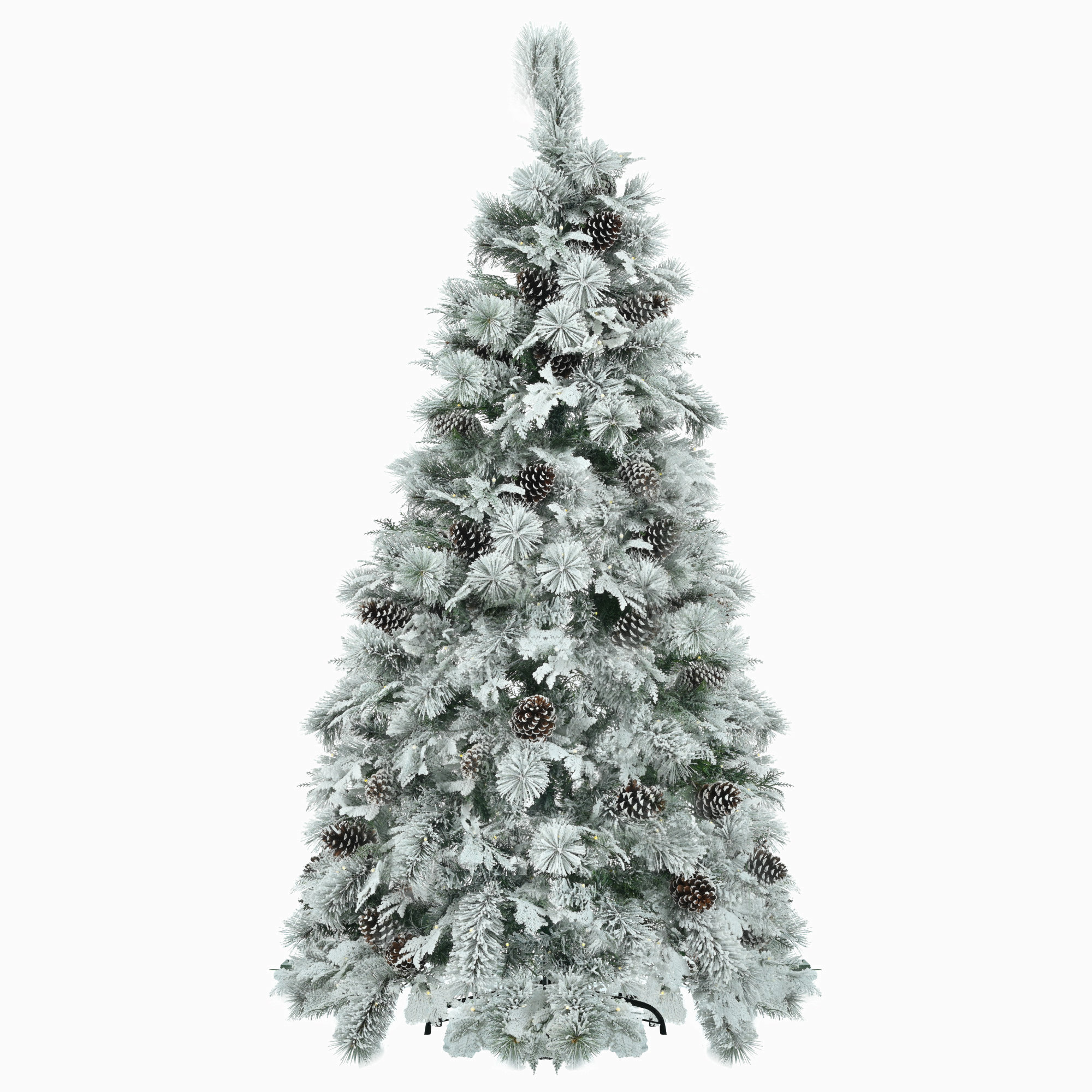 The Holiday Aisle® 6FT Pre-Lit Spruce Snow Flocked Artificial Tree ...