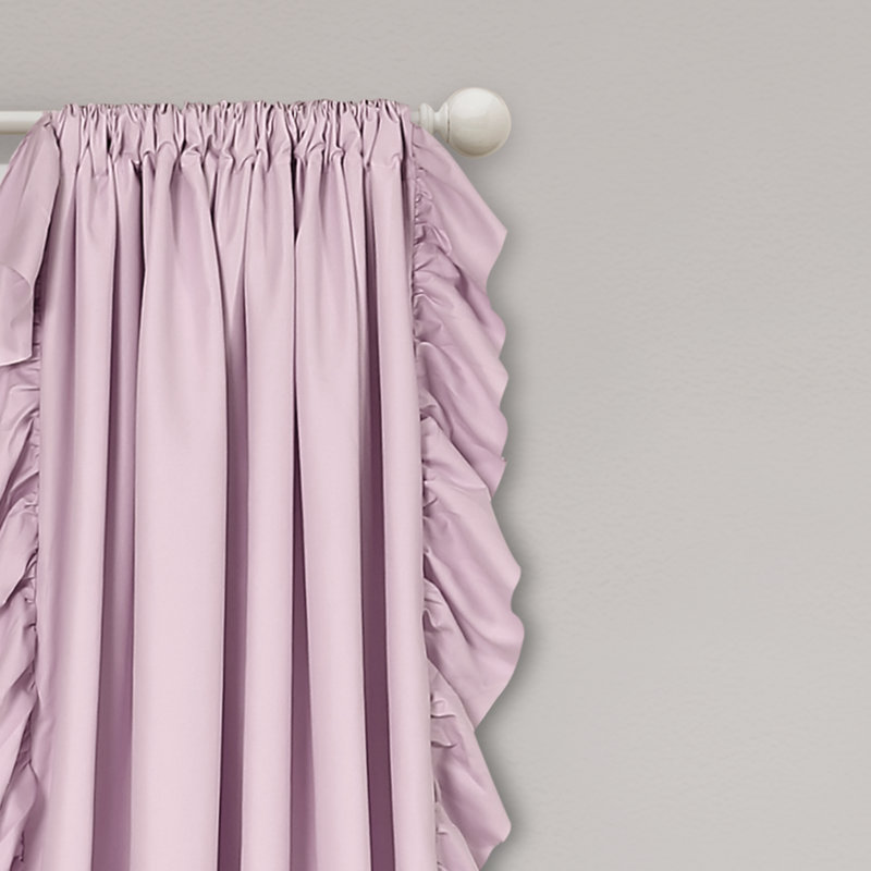 Paire de rideaux semi-transparents Reyna, Lilas, L 54 po x L 84 po