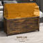 Coffre de rangement avec 2 charnières de sécurité, boîte en bois