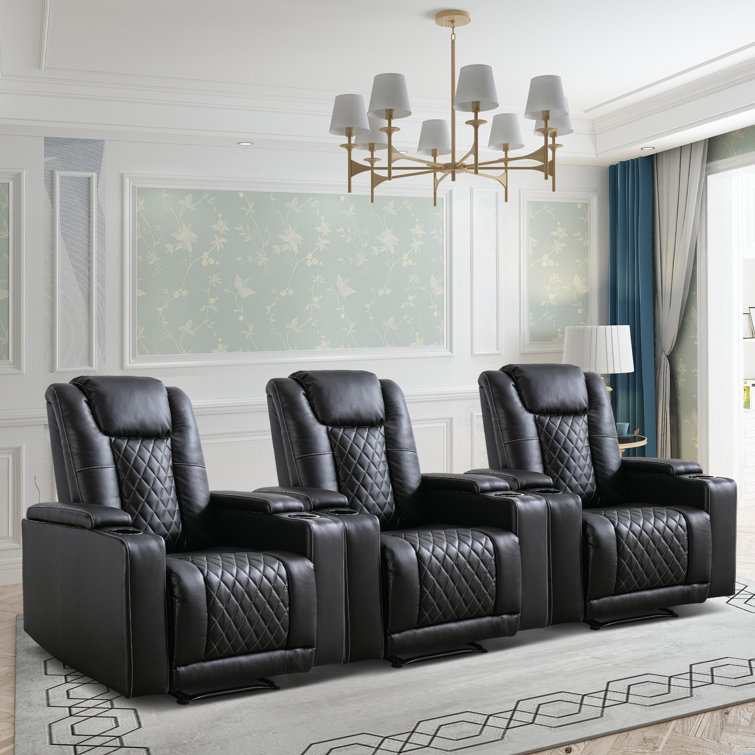 Henderson 3-piece Leather Power Reclining Set with Power Headrests and  Lumbar