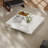 42" Square Faux Marble 2 Legs Modern Coffee Table-1014792384