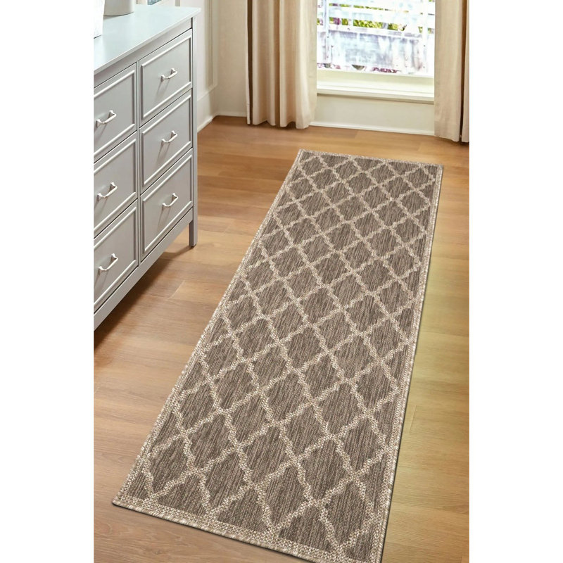 TRELLIS GREL FLATW LATTE 160/225cm, Rectangle 60 x 110 cm