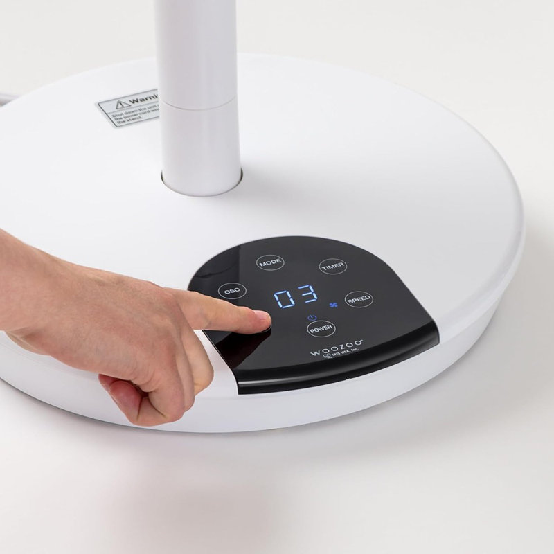 Ventilateur sur pied à piédestal avec télécommande, 360 ...