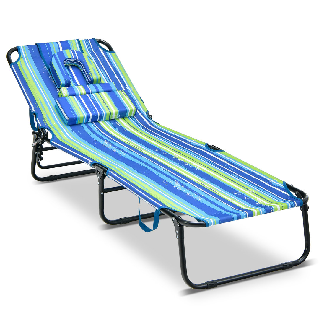 Longin Outdoor Metal Chaise Lounge Arlmont & Co.