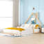 Lit plateforme en bois massif de couleur naturelle avec tête de lit décorative, aucun sommier requis pour la chambre à coucher-1795034056-1795034057