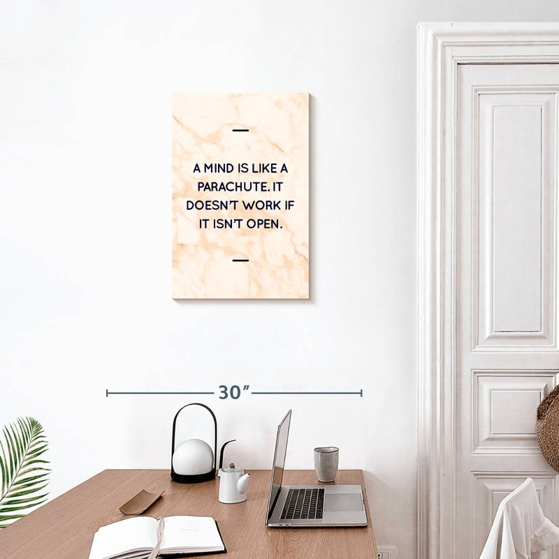 Mind Wisdom Quote, 24" H x 16" W