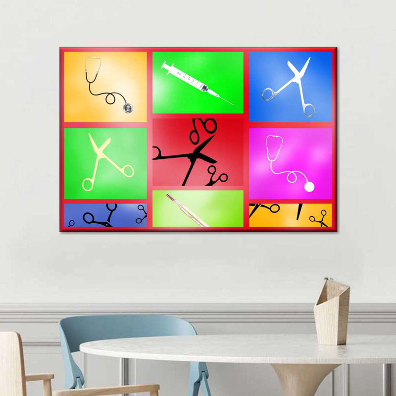 Impression sur toile d'outils médicaux, H 26 po x l 39 po x P 1,25 po