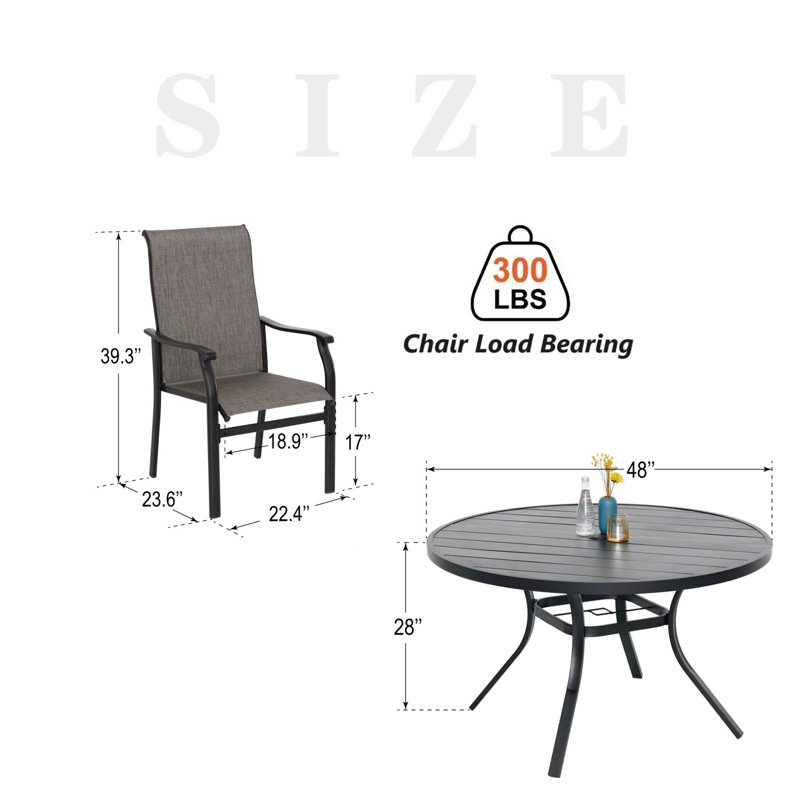 Ensemble repas pour 4 personnes, Brun clair / brun