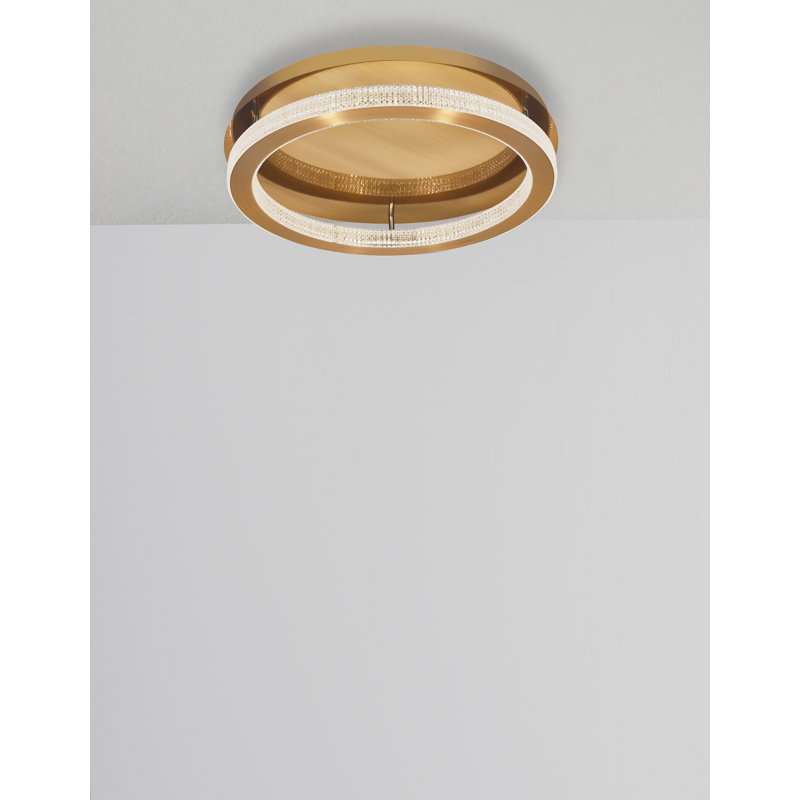 LED Flush Mount, 12cm H x 40cm W x 40cm D