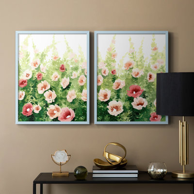 Sunlit Flora I-Premium, reproduction encadrée prête à accrocher - aucun clou requis - aucun clou requis