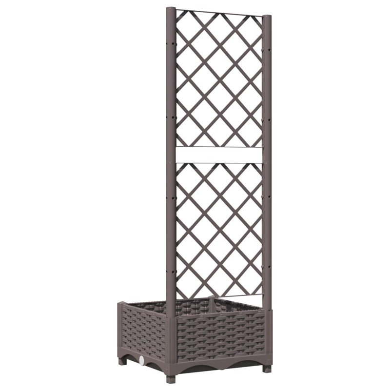 Jardinière avec treillis 15,7 po x 15,7 po x 47,8 po Ebern Designs Ebern, Brun