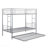 METAL BUNK BED WITH TRUNDLE  SILVER