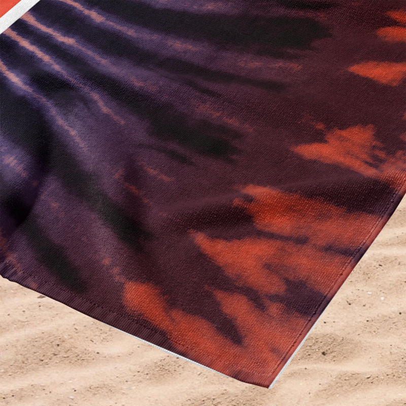 Serviette de plage psychédélique NCAA, serviette de piscine Soft Vibrant College, 30 x 60 pouces