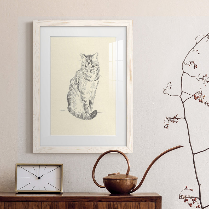 House House I - Reproduction de dessin de cadre photo, Cadre blanc, H 44 po x l 31 po x P 1 po