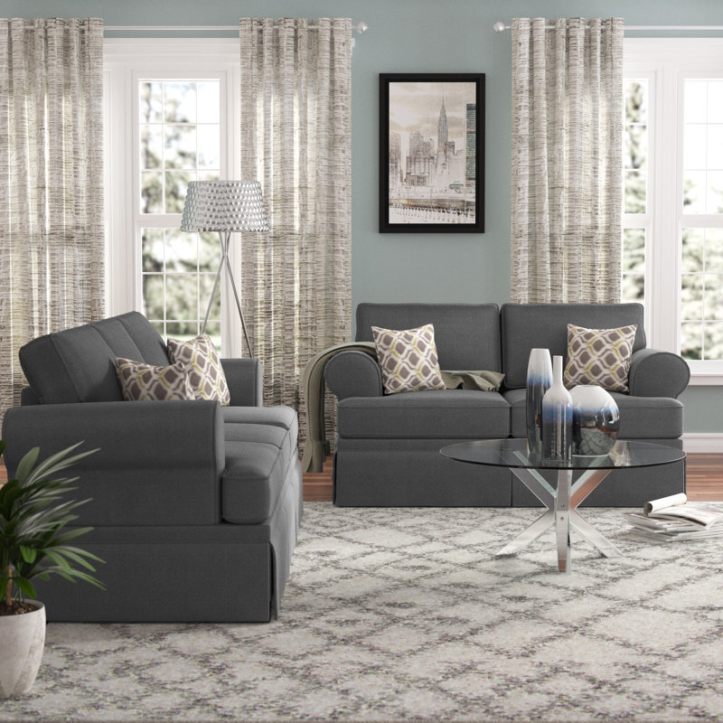 2 - Piece Living Room Set, Charcoal