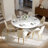 Maxwell Modern Round Dining Table for 4-6 with Sintered Stone Tabletop, Carbon Steel Base Pre-Assembly-775415318-775415319-775415317